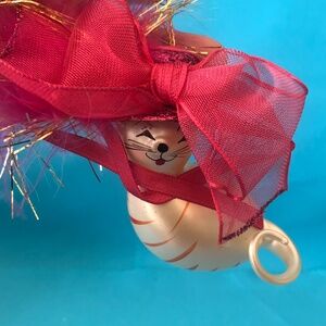 Glamour Cat Christmas Ornament